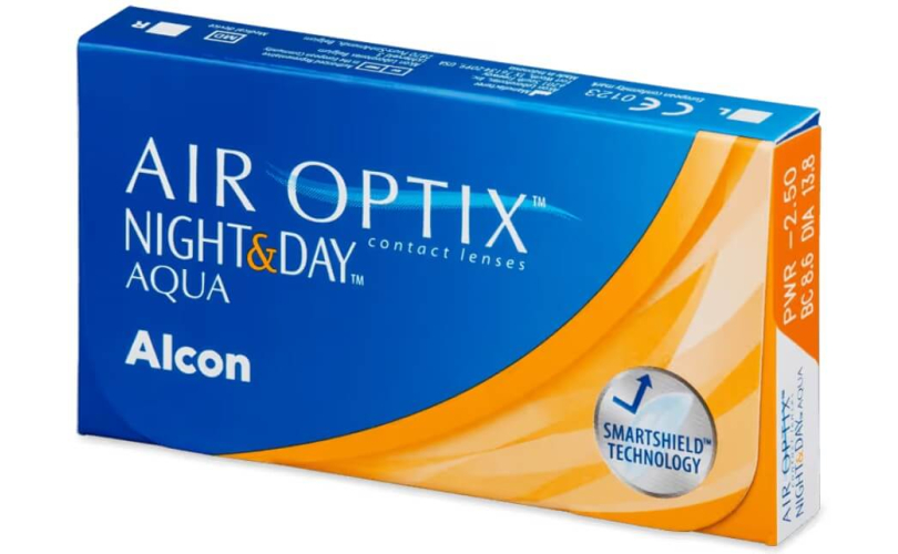 Едномесечни контактни лещи AIR OPTIX NIGHT & DAY AQUA (3 лещи) - 1