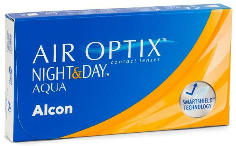 Едномесечни контактни лещи AIR OPTIX NIGHT & DAY AQUA (6 лещи) - 1